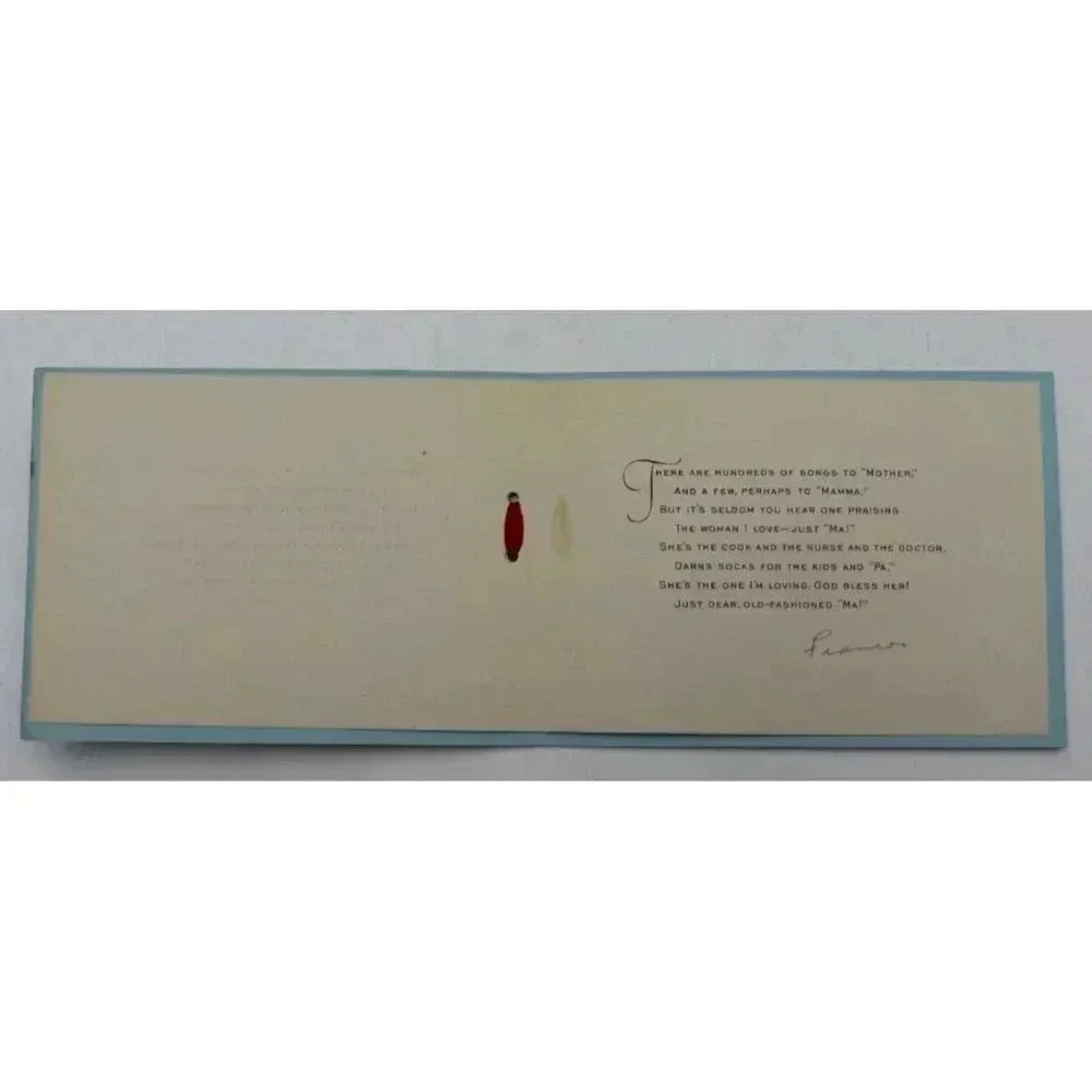 Vintage 1950s Mother Day JUST MA Greeting Card